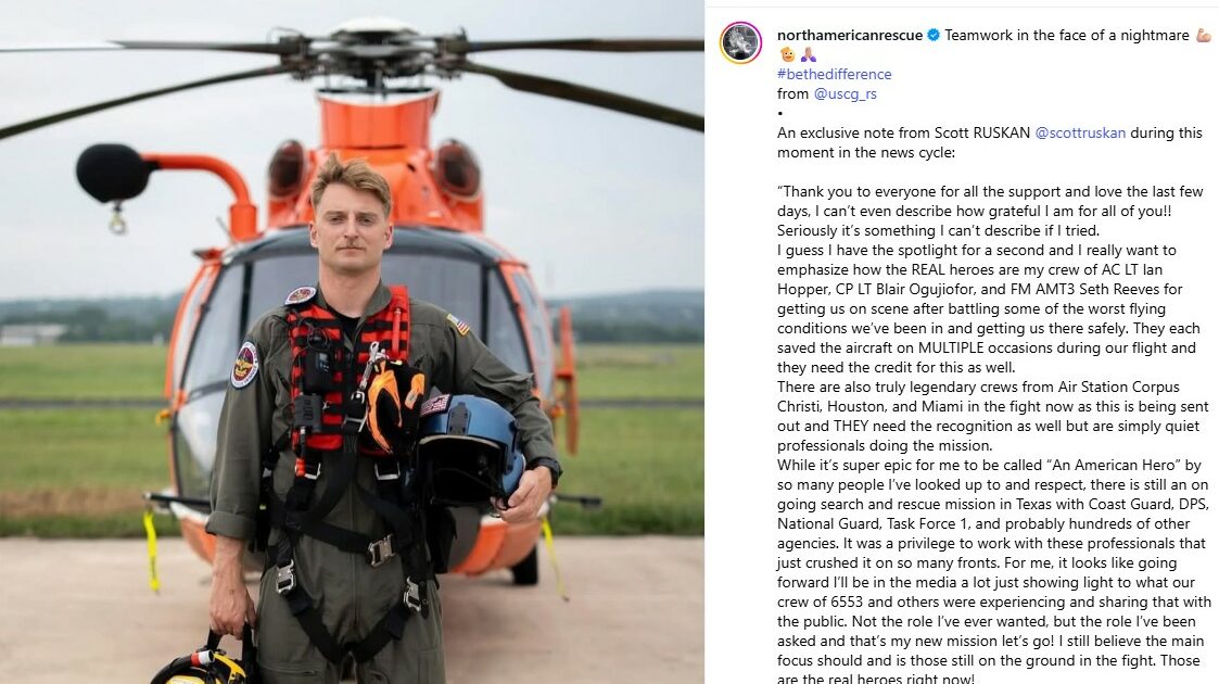Texas, l'”eroe americano” e soccorritore della Guardia Costiera salva 165 persone: “Ho solo fatto il mio lavoro”